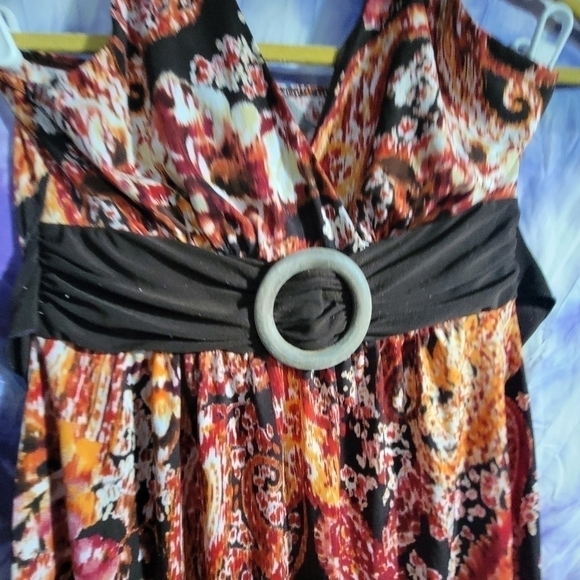 Wrapper Women's Halter Multicolored Paisley Design Mini Vintage Dress Size Med - Picture 4 of 13